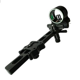 Compound Bow 5 Pin Sights - Long Bar Bow Sight, No Tools Required Adjust Elevation & Windage, with Sights Light & Lenses Adapter Archery Sight