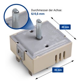 VIOKS Energy Regulator 1 Circle Replacement for EGO 50.57071.010 for AEG 315078824/2 Hob with Oven/Buttons & Switch for Ovens and Cookers