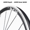 Cycling 700C Wheelset Road Bike,Aluminum Alloy Lightweight QR Wheels Rim