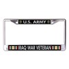 U.S. Army Iraq War Veteran Chrome License Plate Frame