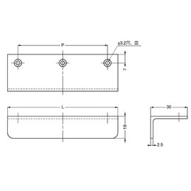 スガツネ工業 ランプ印 アングル面付取手 ANGU型 ANGU-A402