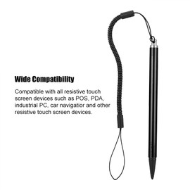 ciciglow Resistive Stylus Pen, Touchscreen Stylus Pen with Spring Rope, for POS, PDA, Industrial PC, Car Navigator, Not for Current 3G Phones, Tablets (Silver)
