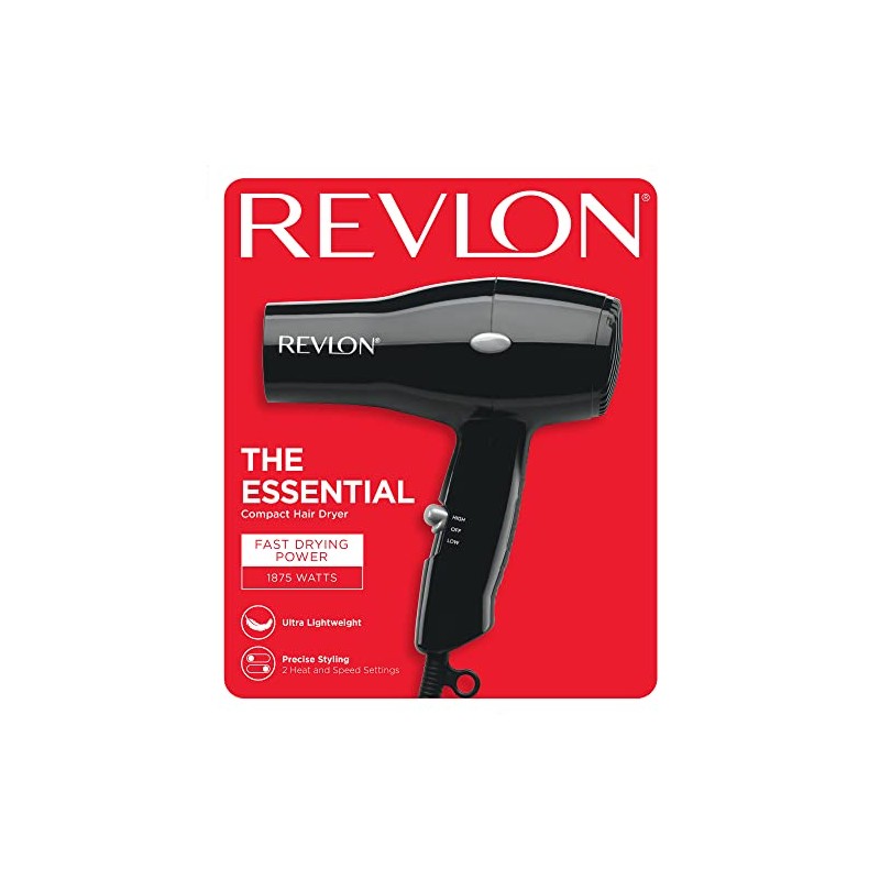 Revlon - Secador turbo Rvdr5034 1875 W, 2 velocidades, negro