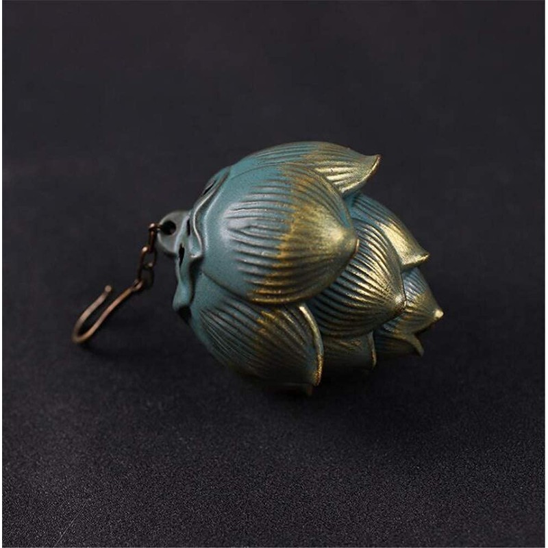 Primst Lotus Furnace Hollow Hanging Ball Incense Burner, Ceramic Backflow