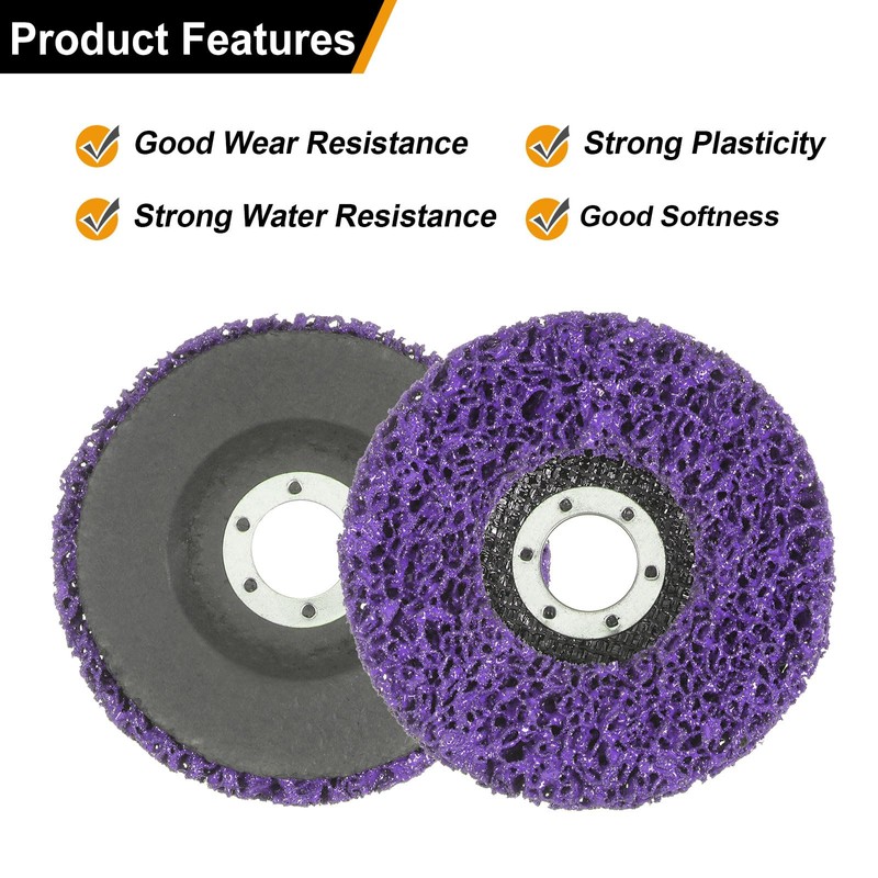 HARFINGTON 10 Pack Strip Discs Stripping Wheels 4-1/2"x7/8" Quick Rust