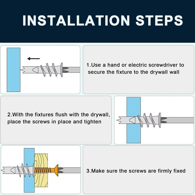 Metal Plasterboard Fixings Heavy-Duty Self Drilling Plasterboard Cavity Fixings Plasterboard