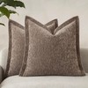 vivrudil Decorative Chenille Luxury Throw Pillow Covers with Wide Edge,