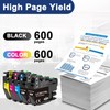 5-Pack(2BK/C/M/Y) LC3017 High Yield Ink Cartridge Replacement for Brother LC3017
