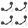 Moicstiy 4 Pack Antique Drop Drawer Pull, 3.5 Inch Hole