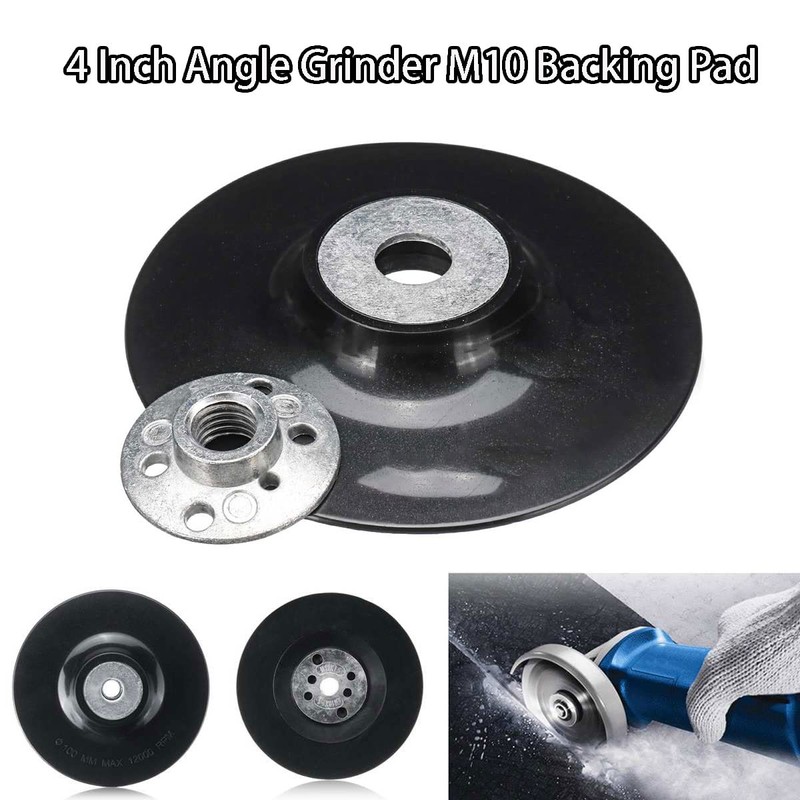 Angle Grinder Rubber Backing Pad, 4 Inch 100mm with M10