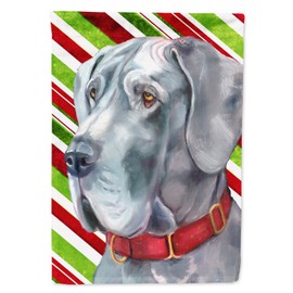Caroline's Treasures LH9591GF Great Dane Candy Cane Holiday Christmas Garden Flag Mailbox Flag Decorative Yard Flag Banner Outside Patio Artwork Yard Flower Beds, Garden Size, Multicolor