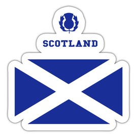Spreadshirt Scotland Flag Sticker, 10 x 10 cm, White Matte