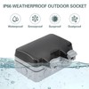 GothicBride Outdoor Socket with USB Connections, Garden Socket, Surface-Mounted, Waterproof