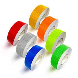 7 Rolls Reflective Tape Reflective Warning Tape Outdoor Waterproof Reflective Tape Nighttime Safety Stickers Trailer Reflective Tape Apparel (1 inch x 30 feet) (Seven Colors)