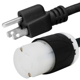 NEMA 5-15P to L14-30R Plug Adapter, 10 Foot, 15A/125V, 14 AWG - Iron Box # IBX-5185-10 (10 ft)