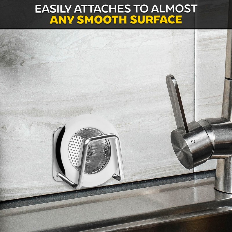 Stainless Steel Sponge Holder for Kitchen Sink – Compact &