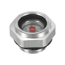 PATIKIL Air Compressor Oil Sight Glass, M16x1.5 Male Thread Aluminum Alloy Oil Liquid Level Gauge Air Compressor Parts with O-Ring