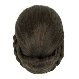 IMISSU Braided Chignon Dancer Hair Cover Doughnut Hair Pieces Hair Bobbles Hair Bun Wig Clips Updo at Wedding Party (M2 Brown Mix)
