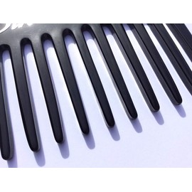 Strähnenboy Black Silver Handmade 10 cm 13 Teeth Curling Comb Afro Comb Coarse Teeth (10)