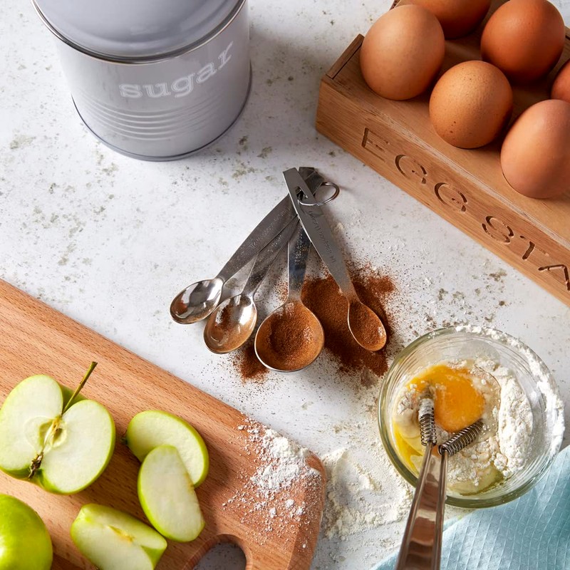 apollo The HOUSEWARES Brand Measuring Spoon Set of 4 Oval,