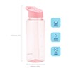 Smash 1 Litre Drink Bottle with Water Timings, Pink