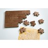 Wooden Puzzle Refrigerator Magnets, 24 PCS Natural Walnut Fridge Magnets,