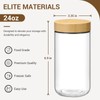 NETANY 4-pack 24oz Glass jars with Airtight Lids, Overnight Oats