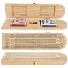 Pacific Shore Games Wooden Cribbage Board Game Set, Continuous 3