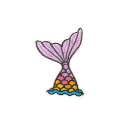 Mermaid Tail Embroidered Patch, Adhesive/Sew On
