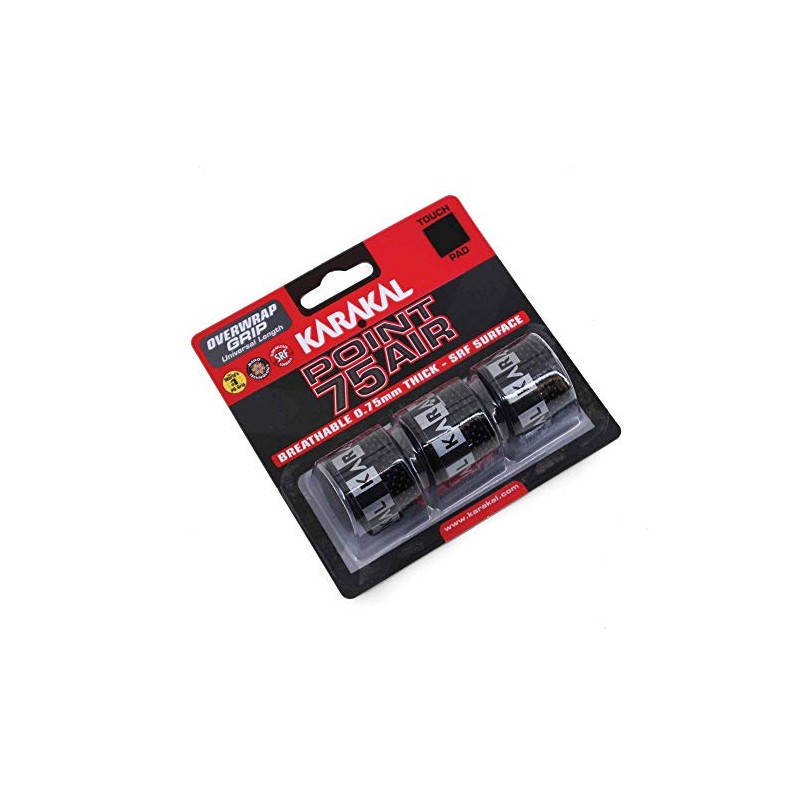 Karakal Point 75 Air Overwrap Grip - Pack of 3,