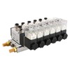 Baomain 6 Space Pneumatic Solenoid Valve 4V210-08 AC 24V Single