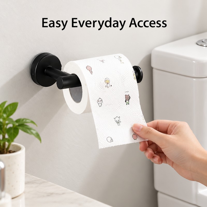 Matte Black Bathroom Hardware– Toilet Paper Holder