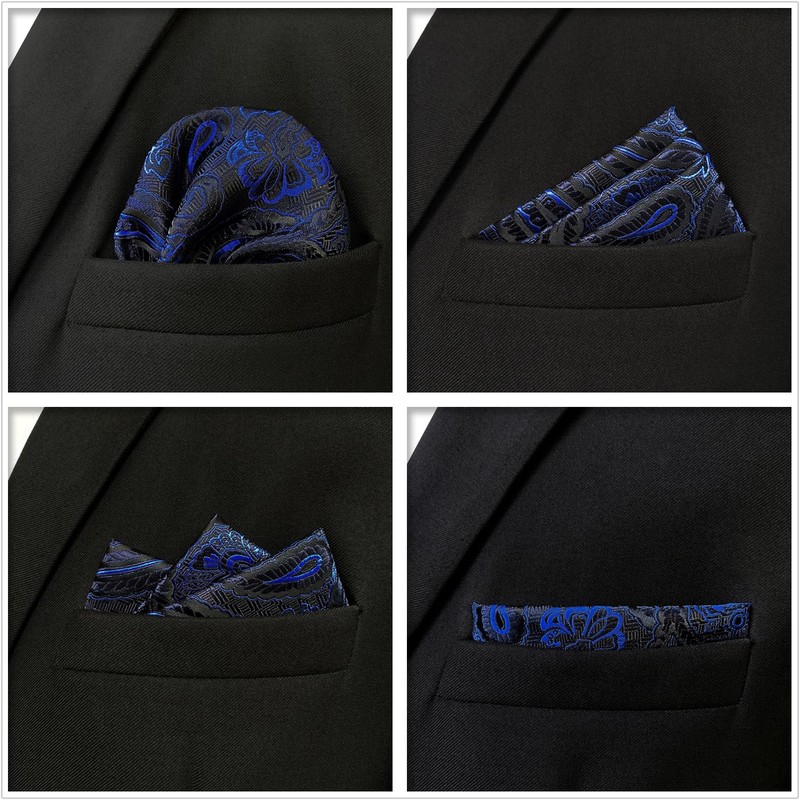 Shlax&Wing Pack of 5 Assorted Handkerchiefs for Men Square Size