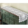 gracebuy White 15x51 Inch Rectangle HANDMADE Cotton Crochet Lace Tablecloth