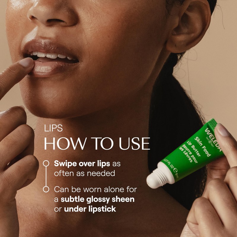 Weleda Skin Food Lip Butter, 0.27 Ounce, Plant Rich Moisturizing