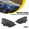 1 Set Front Windshield Side Spoiler Cover Cap Left &
