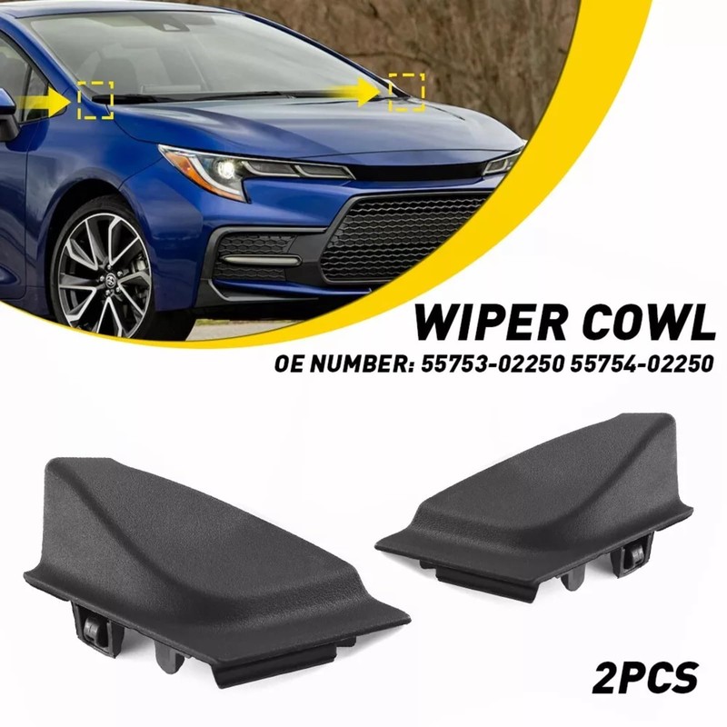 1 Set Front Windshield Side Spoiler Cover Cap Left &