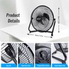 BEYOND BREEZE Floor Fan 9 Inch, 3-Speed Portable Metal Fan