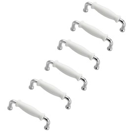 TopHomer 6PCS Cabinet Handles, Ceramic Zinc Alloy Cabinet Handles, Kitchen Drawer Door Knobs, Replacement Knobs for Drawers, Bathroom Cabinets, Wardrobe Doors (Hole Center:96mm)