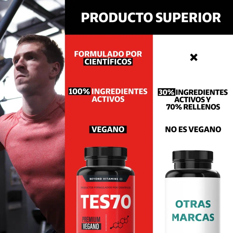 Tes70 Vitaminas Hombres Maca Negra Peruana Fenogreco Creatina Arginina Cúrcuma