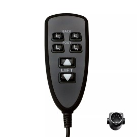 Raffel Systems HC R2B 04 Lift Chairs Recliner Remote 6 Button 5 Pin Hand Control