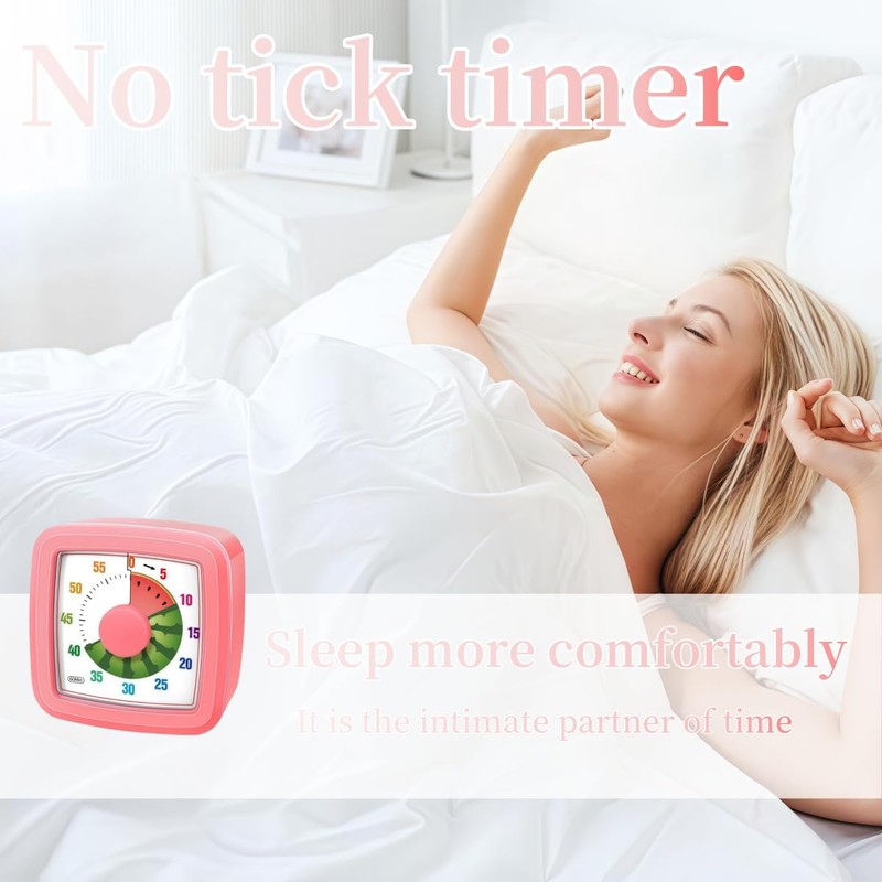 Kids Visual Timer for Kitchen,Classroom,Cooking,Learning,Bedroom,Office, 60-Minute Countdown Pomodoro Timer for