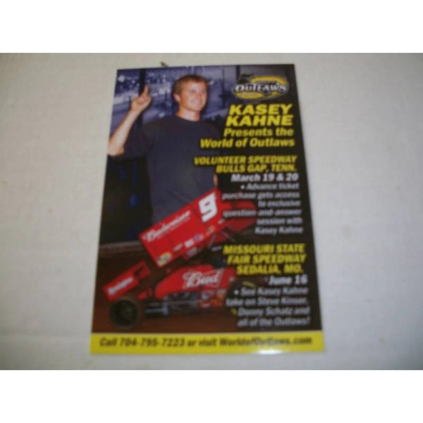 KASEY KAHNE 2010 WOO EVENTS POSTCARD/HANDO