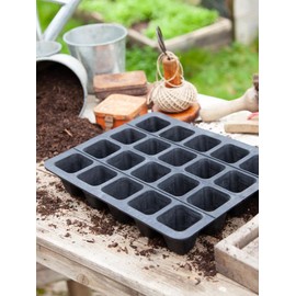 Gardener's Supply Company Natural Rubber 20 Cell Seed Starting Tray | Flexible Material Maintains Moisture and Easily Pops Out Transplants | Germination Tray for Successful Seed