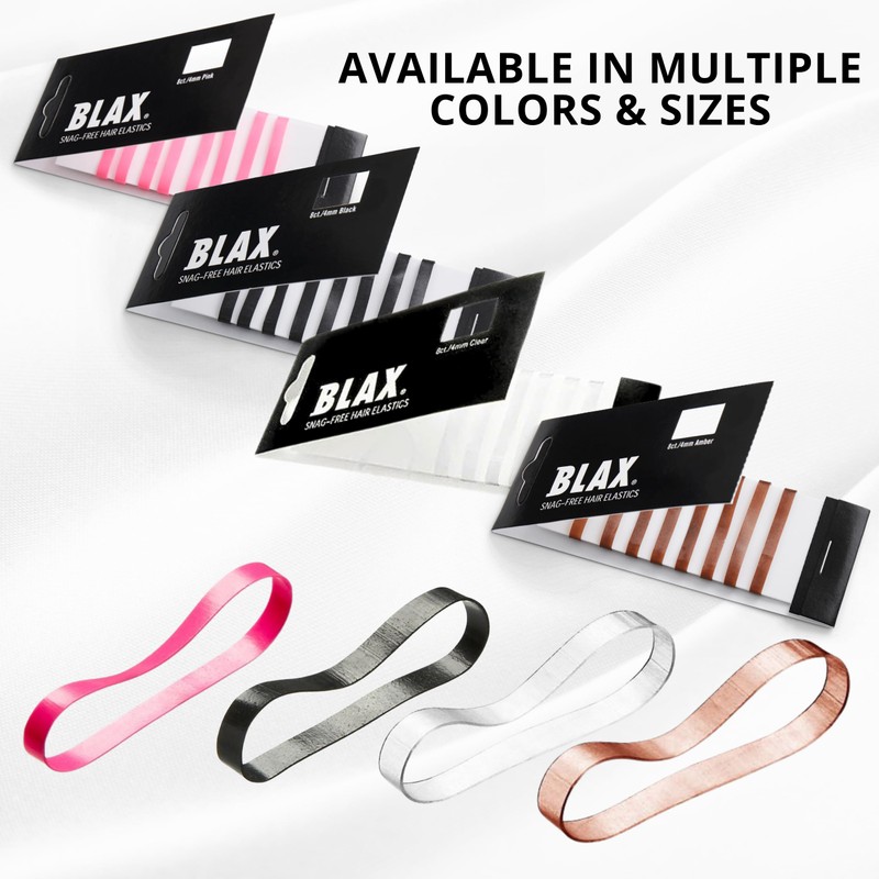 Blax Black Hair Elastics – Snag-Free Hair Ties, No-Damage Hair