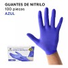 DCTG Guante De Nitrilo 100 Piezas Color Azul Talla Chica