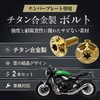 RENPA Motorcycle Titanium Alloy License Plate Bolt Snowflake Design (Gold)