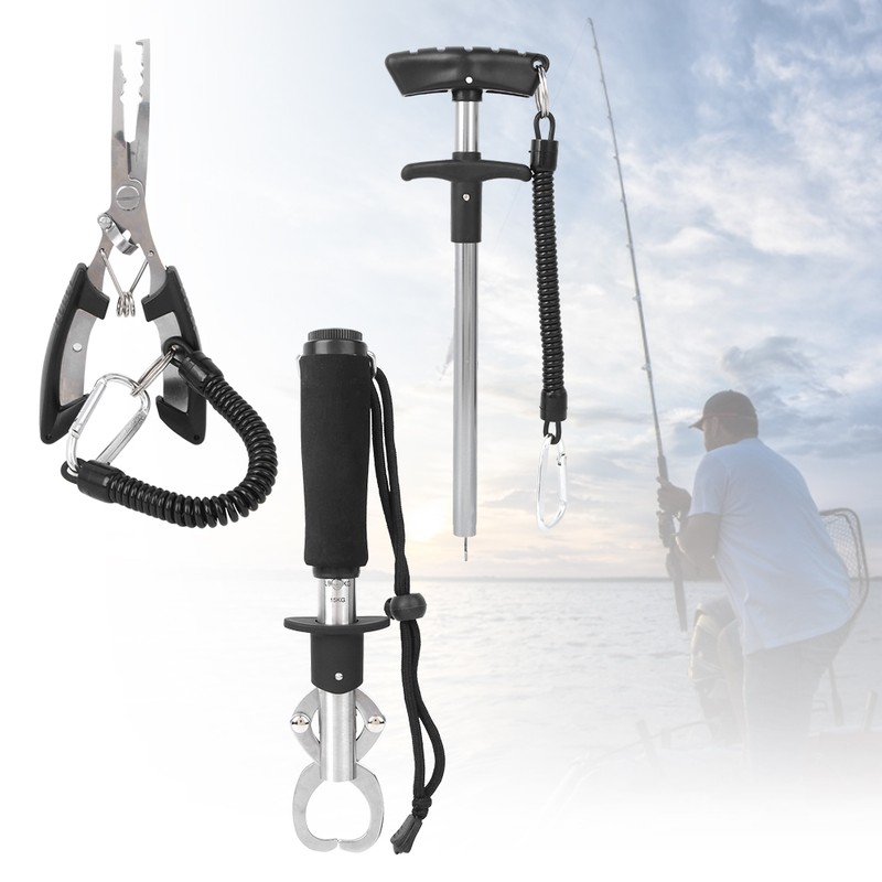 Stainless Steel Fishing Lure Plier and Gripper with Fish Hook