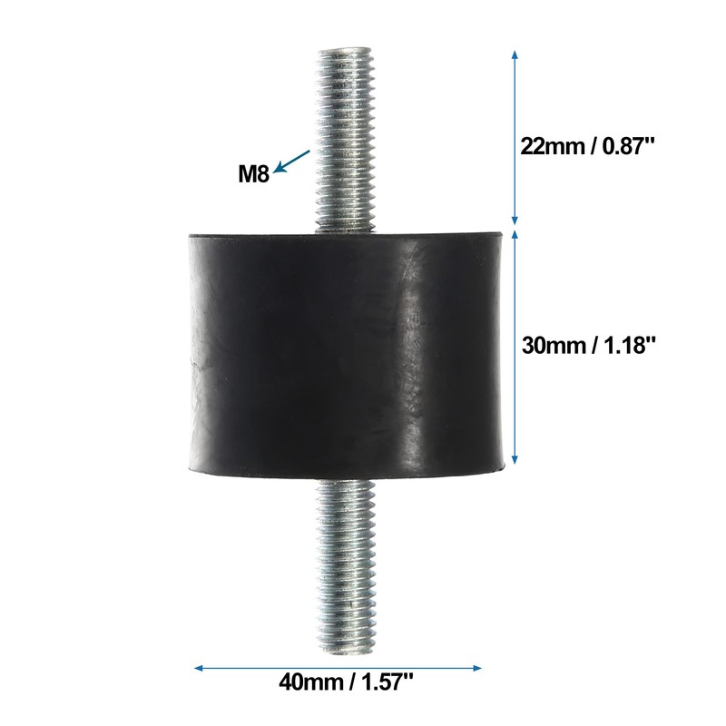 A ABSOPRO 4 pieces M8 anti-vibration rubber insulator holder 40