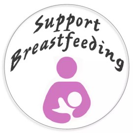 Kiwi Gifts Support Breastfeeding - 3 Pack Circle Stickers 3 Inch - Babies Mother